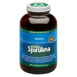 Green Nutritionals Mountain Organic Spirulina 500 tablets - Vegan Vegetarian