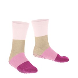 FALKE Unisex Children's Summer Stopper Socks, Non-Slip Nubs on the Sole, Comfortable with Plush, Skin-Friendly, Flat Seam, Against Pressure Points, Breathable, Sustainable Cotton, 1 Pair, Pink Powder