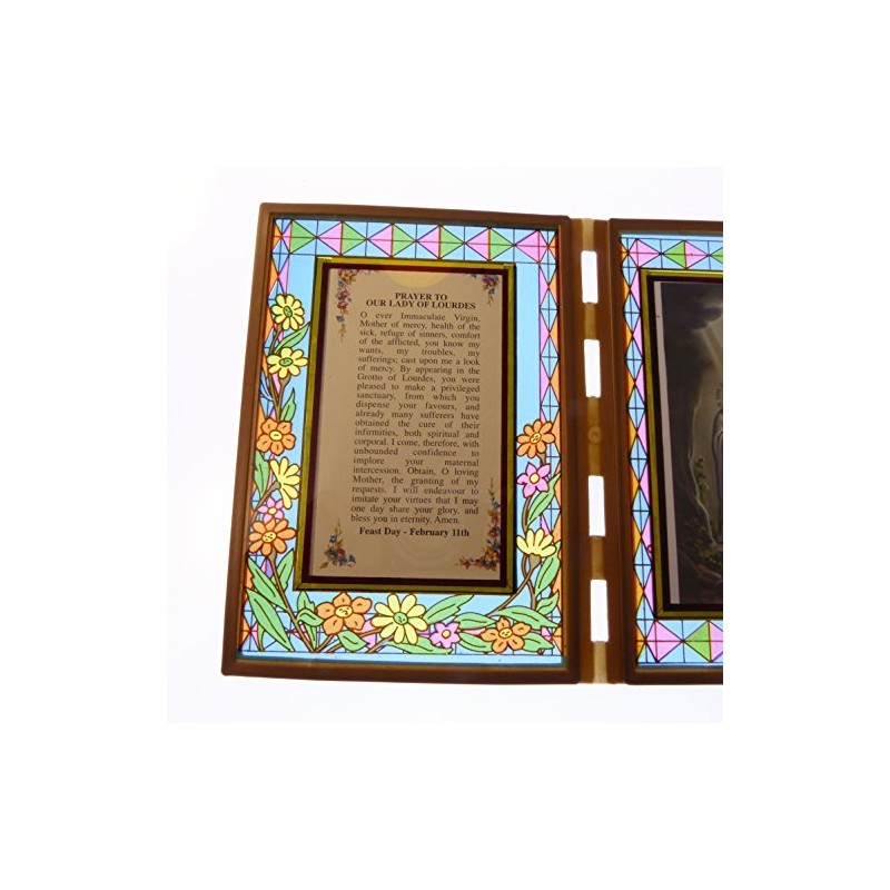 C BC Stained glass double frame plaque with Prayer to