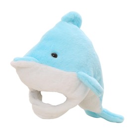 EXCEART Hat, Headwear, Plush Dolphin, Kigurumi, Cosplay, Halloween, Headwear, Cap, Costume, Cute, Party Hat, Photography Accessories, Unisex