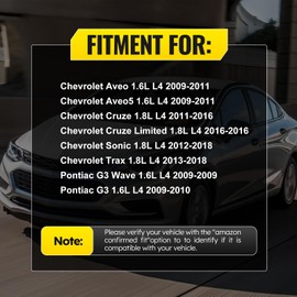 Upgrade Aluminium Thermostat Housing Assembly W/Sensors for Chevy Aveo Aveo5 2009-2011 Cruze 2011-2016 Sonic 2012-2018 Trax 2013-2018,Pontiac G3 2009-2010 - Replaces 902-821 96984104 55564891 55578419