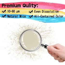 Mica Powder - 60g Mica Powder for Epoxy Resin - Pearl Pigment Powder Dye for Resin/Eye Shadow/Soap Making/Nails/Bath Bombs etc. (Magic Gold)