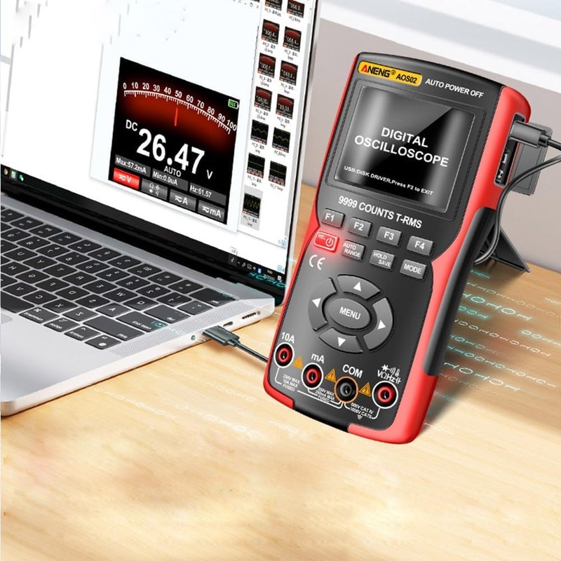 3 in 1 Handheld Oscilloscope, Multimeter Automatic Range Accurately Measures