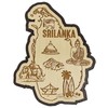 Printtoo Souvenir Gift Collectibles Sri Lanka Map Engraved Wooden Fridge