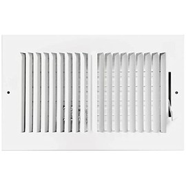 Air Flow Decor 10x6 HVAC Vent Cover, Sidewall/Ceiling 2-Way Register, Outside Dimensions: 11.75"w X 7.75"h