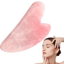 Premium Gua Sha Stone Face Massager Tool (Pink)