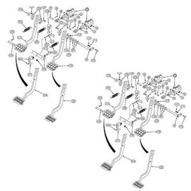 RAParts 2pk 182445A1 New Backhoe Brake Master Cylinder Fits Case 580K 580L 580M D143162