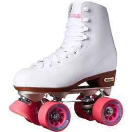 CHICAGO Skates Premium White Quad Roller Skates for Girls and Women Beginners Classic Adjustable High-Top Design for Indoor or Outdoor Skates and Roller Derby