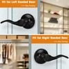 Probrico Keyless Matte Black Dummy Door Handles Wave Style, Packs