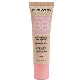 MCoBeauty - Miracle BB Cream - Primes and Tints - Everyday Skin Tone Balancing Face - Contains Hyaluronic Acid and Glycerin - Cream Light Shade