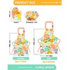 WERNNSAI Floreale Set Chef per Bambini - Impermeabile Bambini Grembiule