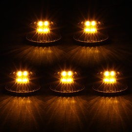 DNA Motoring CBL-DR94-SM-Y LED Cab Roof Top Marker Lights X 5,Yellow