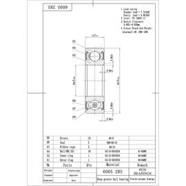 PGN (30 Pack) 6005-2RS Bearing - Lubricated Chrome Steel Sealed Ball Bearing - 25x47x12mm Bearings with Rubber Seal & High RPM Support