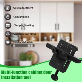 Sgphrzlt Cabinet Door Installation Jig for Quick and Accurate Setup, Adjustable Mounting Alignment Tools Positioner, Versatile Auxiliary Woodworking Clamp, Drawers Mount Locator Positioning Guide