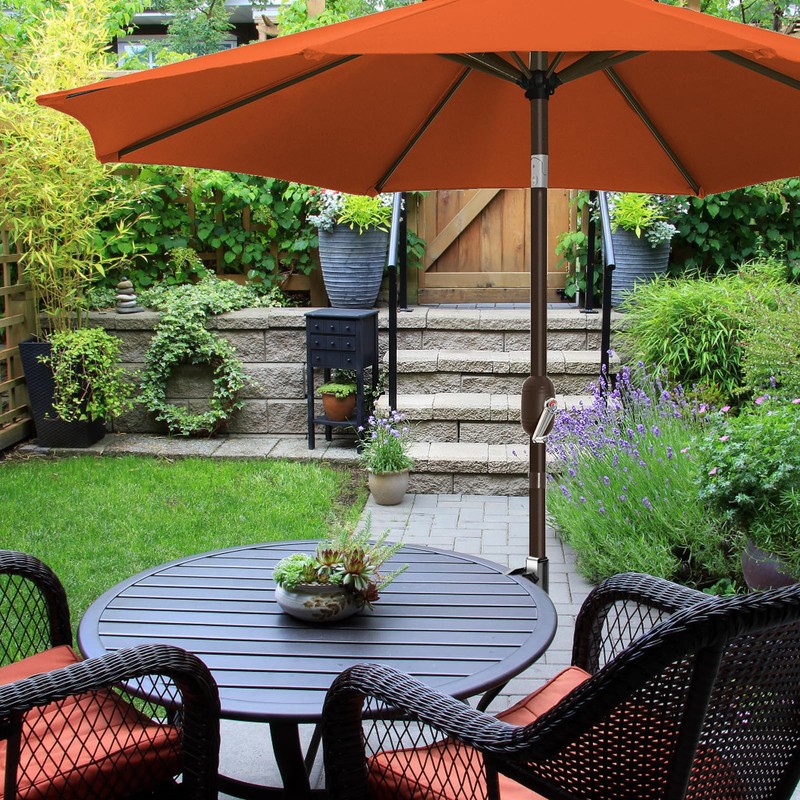 Fonyet Parasol Holder Balcony Railing Adjustable Parasol Holder Attachment Balcony