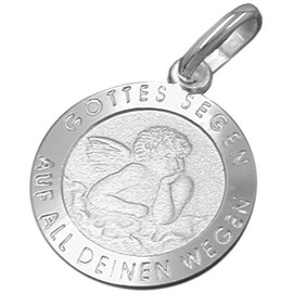 jewellery pendant, baby's christening, silver 925 12mm