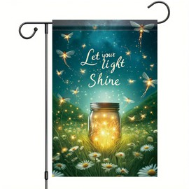Starlit Patio Spring Summer Garden Flag 12x18 Double-Sided Let Your Light Shine SummerDecorative Garden Flag Ocean Beach Yard Outside Decorations Outdoor Small Decor Banner
