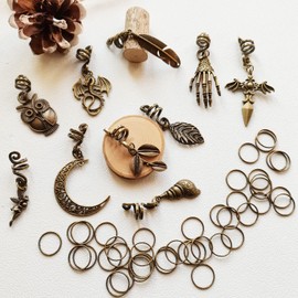 Hair Jewelry for Women Braids, Dreadlock Accessories Metal Hair Clips Decoration Hair Accessories (Gold)