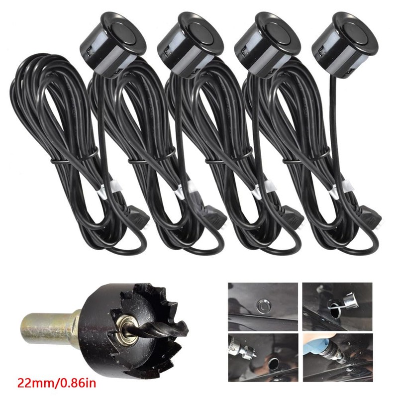 MASO Wireless Car Reverse Radar with 4 Sensor Kit, DC