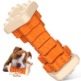 RUXAN Indestructible Dog Toy for Aggressive Chewers, Intelligence Dog Toy with Milk Flavour, Interactive Chew Toy Dog for Small, Medium Dogs