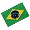 Brazil Flag Crest Brazilian Stick Applique Embroidered Iron On/Sew On