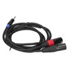 3.5mm Stereo Male to Dual 2 XLR Male Plug Connector