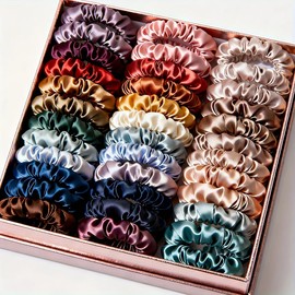 19pcs Thin Scrunchies