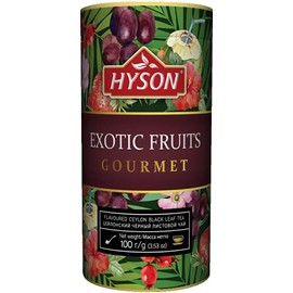 HAS TEE - HYSON EXOTIC FRUITS GOURMET - Flavoured Black Cylon Tea Loose Flavoured - Leaf Tea 100 g (Exotic Fruits Black Tea)