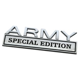 1pack Big Army Special Edition Emblems, Army Car Emblem 3D Badge Decal Car Truck Replacement Compatible with Universal Vehicle, Truck, SUV, Army Decal Sticker Strong Adhesive 7 inch Long (Chrome)