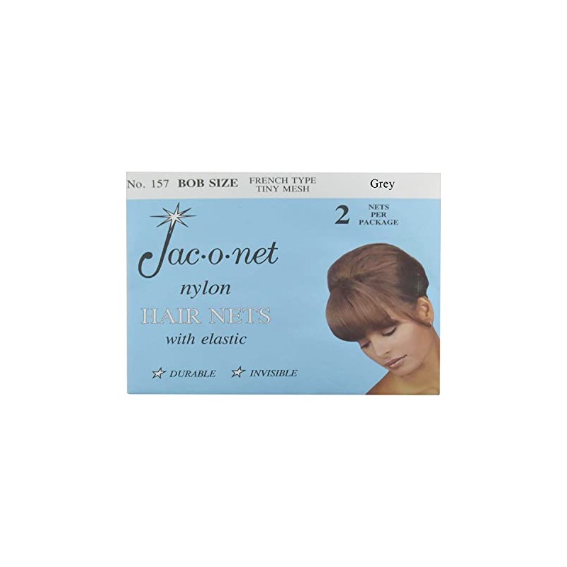 Hair Net Jac-O-Net French Type, Tiny Mesh Bob/Small Size, Grey,
