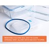 HUSANMP Borosilicate Tempered Glass Food Storage Containers with BPA-Free Lids,