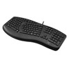 Adesso AKB-160UB Wired Ergonomic Keyboard with Integrated Palm Rest, Chiclet