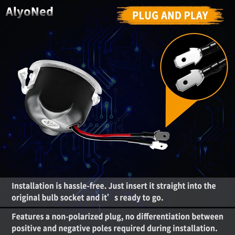 AlyoNed Pair Newly Redesigned Version 48 LED Chip Side Mirror