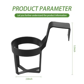 Yumfugu 2 PCS Car Water Cup Holder, 5.5" x 2.8" x 5.5" Hanging Elastic PC Door Seat Armrest Gap Multi-functional Storage Rack, Portable Installation Accessories, for Most Car Models (Black)