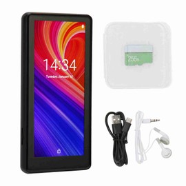 Bluetooth 5.0 MP3 Player with WiFi HD 4.0 Inch Full Touch Screen Portable MP3 Music Player with Memory Card for Android Black 32+256GB