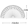 Leline's 4 Inch Protractor, Plastic Student Math Protractors, Pack of