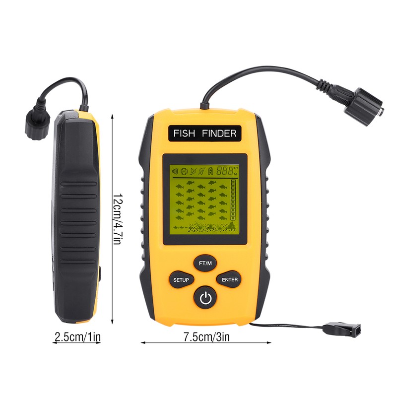 100M Portable LCD Fish Finder with Sonar Sensor Fishing Accessory