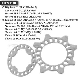 RCarmubWow RC Steel Differential Gear Set Upgrades Part for 1/8 Kraton/Outcast/Notorious/Talion 6S BLX EXB,1/7 Mojave 6S BLX EXB,BigRock/Fireteam 6S BLX,Replace ARA310985,ARA310984