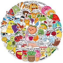 Dear Mia Little Liz | 50 PIezas Pegatinas Calcomanías de Recompensa Motivacional Kawaii Comida Animal Vinil Scrapbook Arte Manualidades Tarjetas DIY | Obsequio Regalo Recuerdo Fiesta Día del Niño