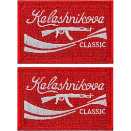 Kalashnikova Classic AK47 Embroidered Morale Patch | 2PC  3"X2" HOOK BACKING