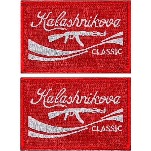 Kalashnikova Classic AK47 Embroidered Morale Patch | 2PC 3"X2" HOOK