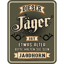 Original RAHMENLOS Decorative Tin Sign as a Gift for Hunters for Birthday