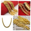 COLLBATH 2pcs Punk Style Imitation Gold Necklaces for Men Fine
