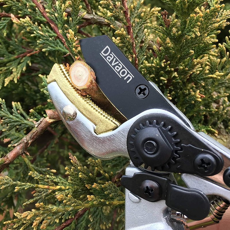 Ergonomic Garden Secateurs (Anvil Style) - Premium Pruning Shears with