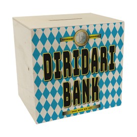 Diridari Bank Bavarian Flag Wooden Money Box with Saying Ohne Moos nix los EIN Colourful Piggy Bank for Your Change Birthday Bavaria Money Box Save Friends