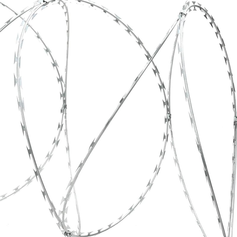 vidaXL BTO-22 Clipped Concertina NATO Razor Wire Galvanized Steel 492.1'