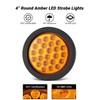 XtraGlow 4 Inch Round Amber LED Strobe Lights 24LEDs Tail