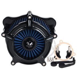 Unbranded Air Cleaner Blue Intake Filter Kit For Harley Electra Road Glide Low Rider Trike