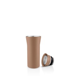 Eva Solo | City To Go Cup 12oz Mocca | Practical, double-walled thermo cup for easy and simple one-hand operation – click-lid allows drinking from all sides | Mocca