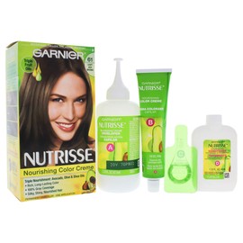 Garnier Nutrisse Nourishing Color Creme # 61 Light Ash Brown Hair Color For Unisex 1 Application